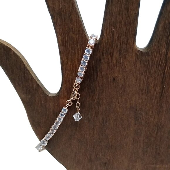 Fashion Tennis Bracelet Mixed Cut CZ Crystal Statement Piece Rose Gold NWOT - Picture 12 of 16